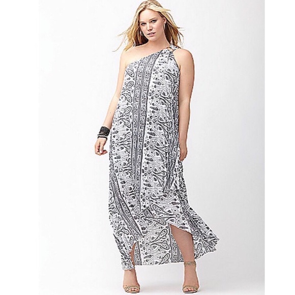Lane Bryant Dresses & Skirts - Lane Bryant Off Shoulder Pleated Maxi Dress 14